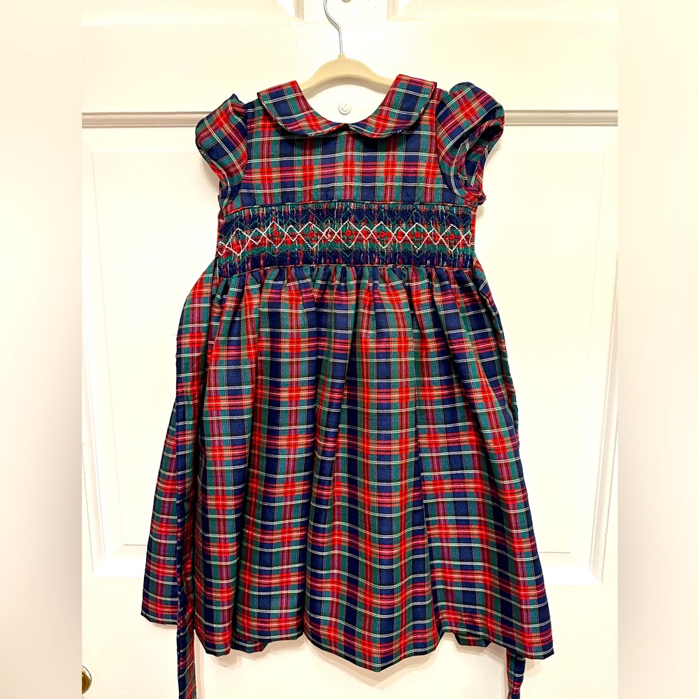 EUC Laura Ashley London Plaid Christmas Dress - size 5